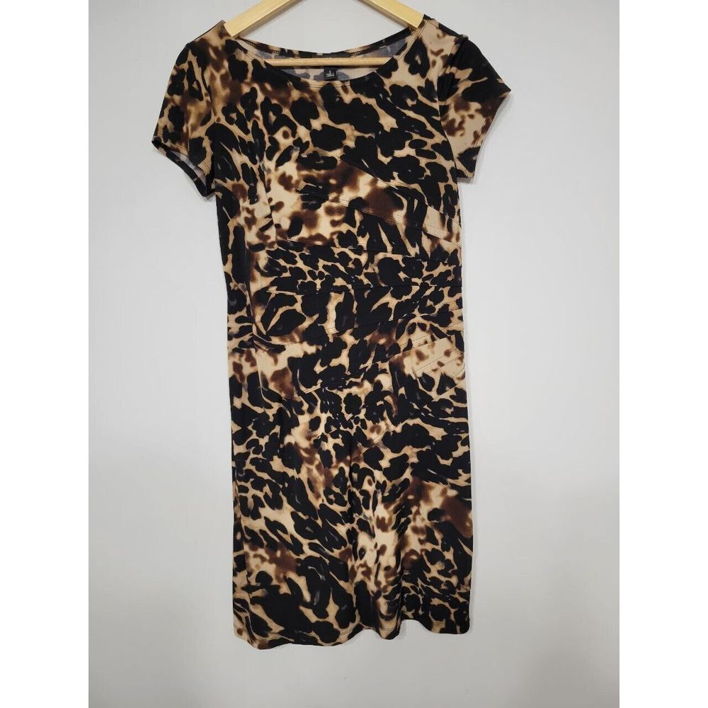 AGB Dress Leopard‎ Print Short Sleeve Dress Size Small
